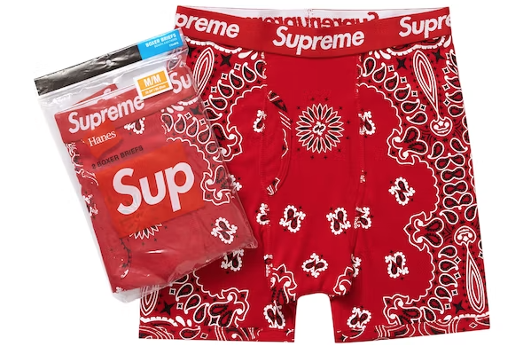 Supreme Hanes Bandana Boxer Briefs (2 Pack)