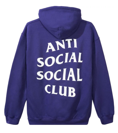 Anti Social Social Club Purple Rain Hoodie Purple SMALL