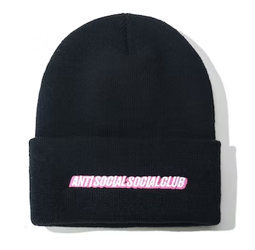 Anti Social Social Club 'Mr. Bean Knit Cap' - Black
