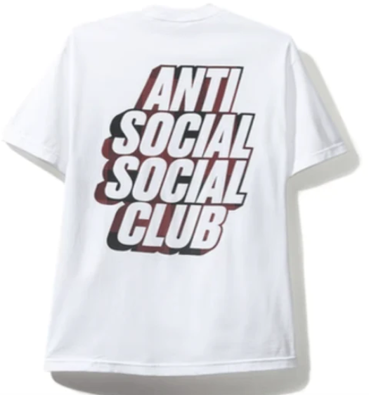 Anti Social Social Club Blocked Plaid Tee 'White/Red' XL