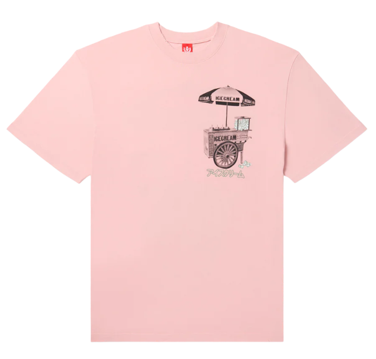 ICECREAM Cart SS Knit Oversized Tee 'Silver Pink'