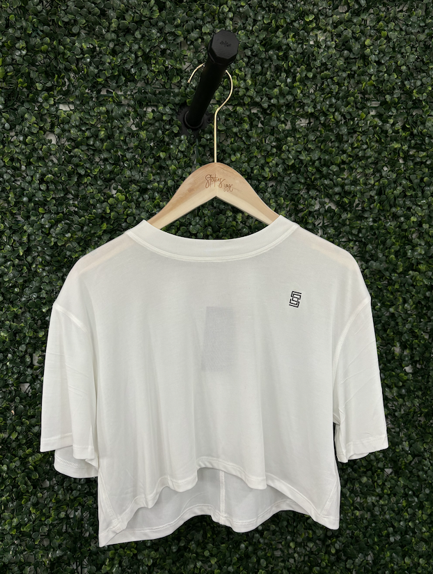 Status Women's Basic Crop Top 'White'
