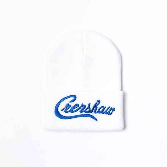Crenshaw Limited Edition Heavyweight Beanie 'White/ Royal'