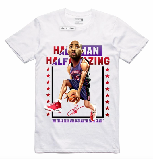 RETRO KINGS VINCE HALF MAN HALF AMAZING TEE 'White' MEDIUM