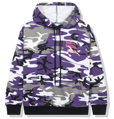 Anti Social Social Club True Colors Purple Hoodie 'Camo' SMALL