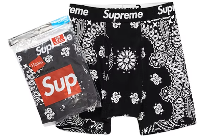 Supreme Hanes Bandana Boxer Briefs (2 Pack)
