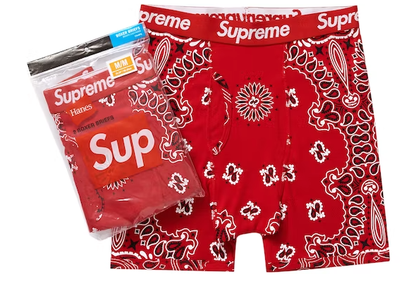 Supreme Hanes Bandana Boxer Briefs (2 Pack)