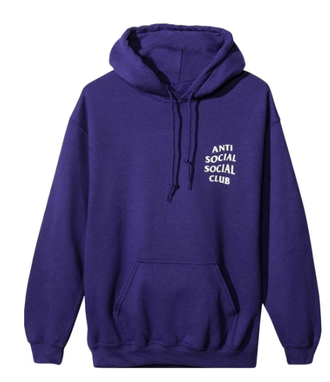 Anti Social Social Club Purple Rain Hoodie Purple SMALL