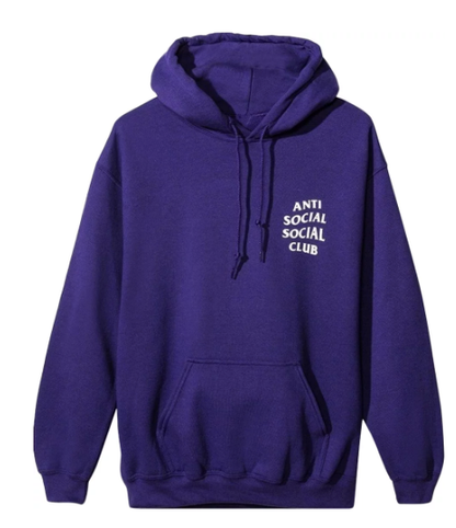 Anti Social Social Club Purple Rain Hoodie Purple SMALL