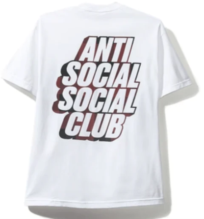 Anti Social Social Club Blocked Plaid Tee 'White/Red' XL