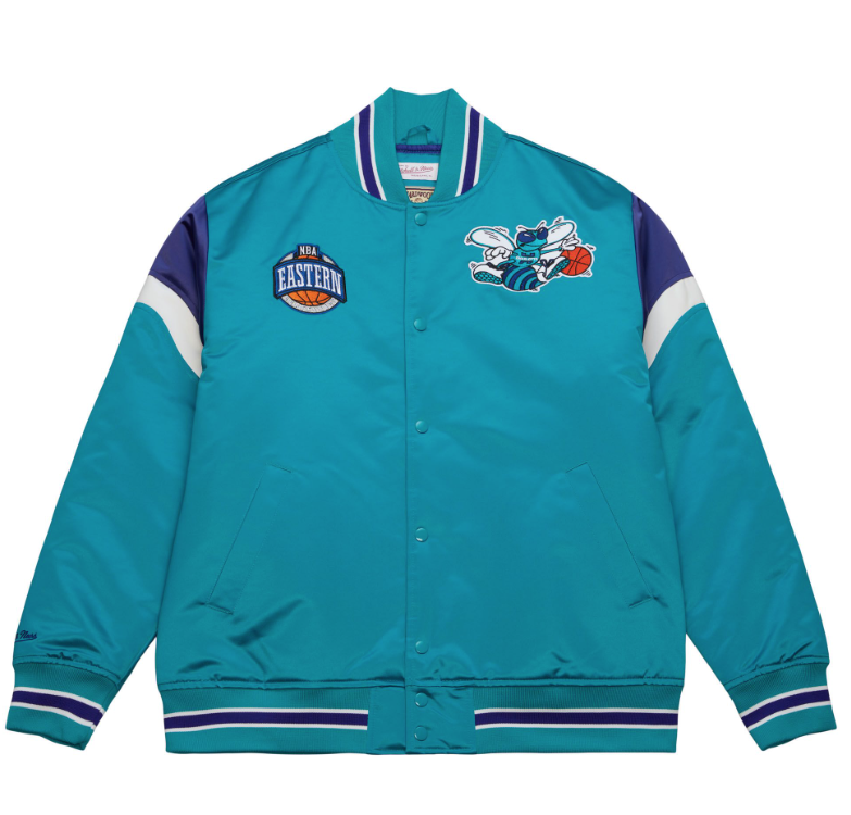 Heavyweight Satin Jacket 'Charlotte Hornets' SMALL