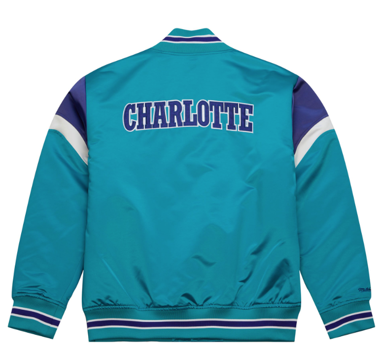 Heavyweight Satin Jacket 'Charlotte Hornets' SMALL