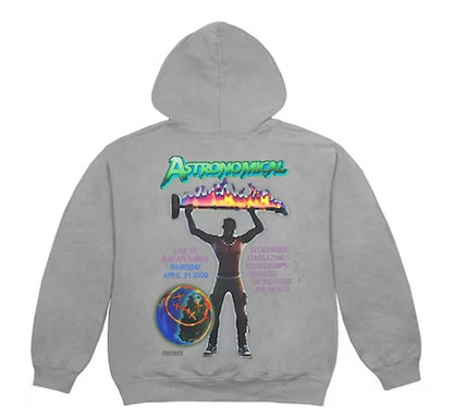 Travis Scott CJ Astro Hoodie 'Washed Grey' SMALL