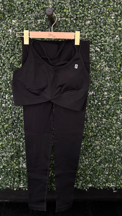 Status 2PC Ribbed High Waisted Leggings & Bra Set