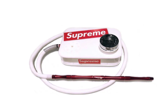 Supreme Box Hookah - White & Red