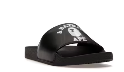 A Bathing Ape College Slide Sandal 'Black' 9M
